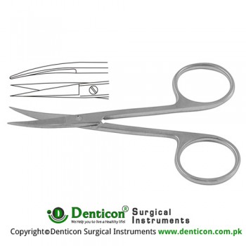 Iris Scissor Curved , 11.5 cm - 4 1/2"